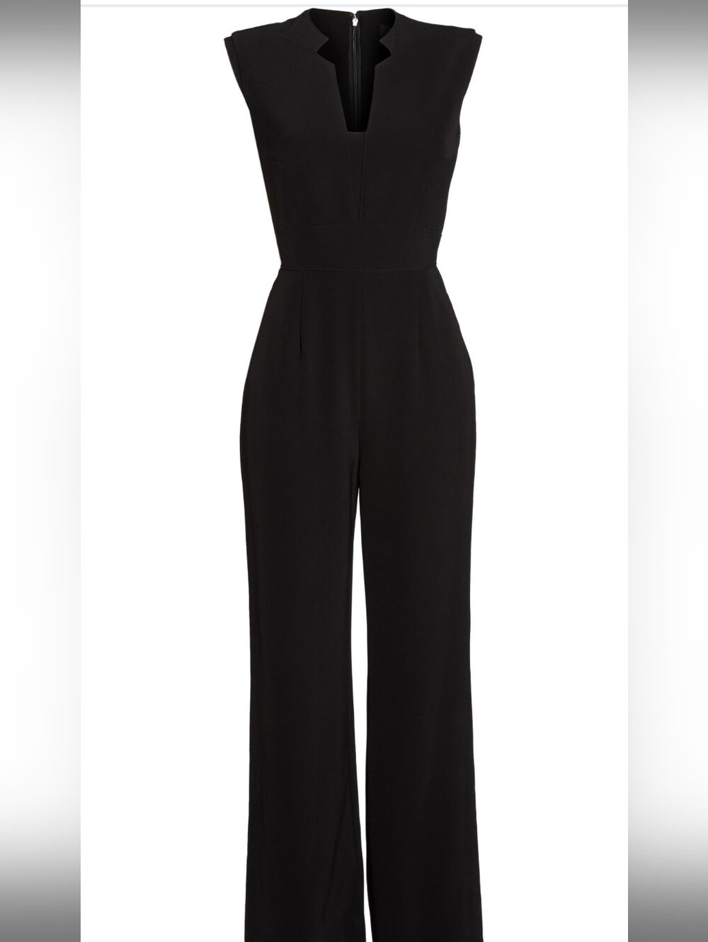 Brand New Without Tags Tahari Crepe Notch Neck Jumpsuit